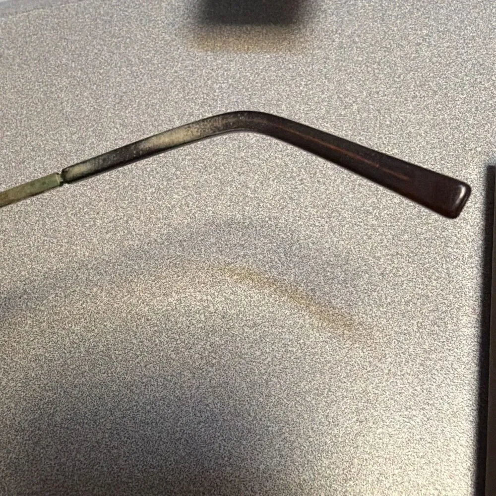 Wide Guyz LUCKY Rectangle Metal Eyeglass FRAMES Brown 60-17 150 Full Rim seepics